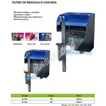Filtro de mochila o cascada de 450l/h. XILONG XL-860