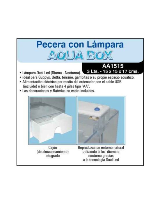 Pecera con luz led AQUA BOX