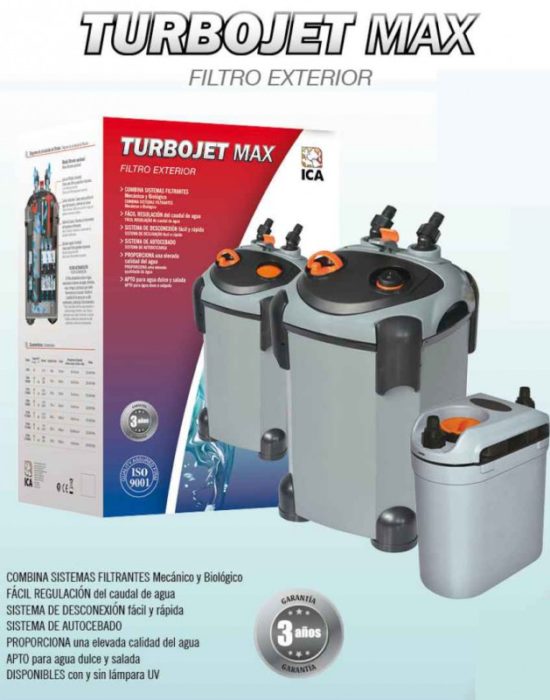 Filtro Externo TurboJet MAX, modelo CF800 de 850 l/h