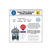 Filtro Externo Dophin, modelo C2400 de 3100 l/h, potencia 40W
